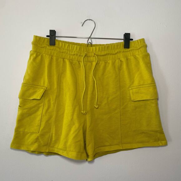 Daily Practice Anthropologie Lime Green Cropped Top Sweat Set Women's size Large - Picture 9 of 14